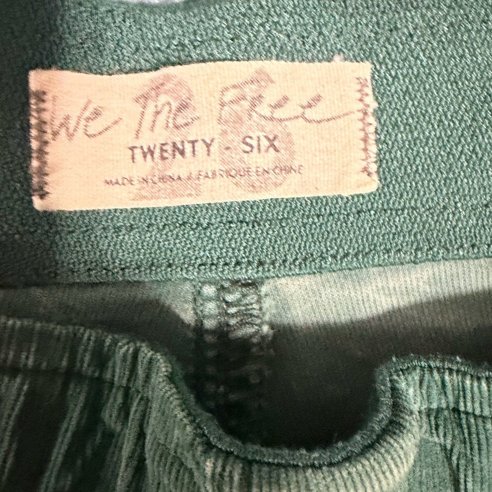 We The Free Jayde Corduroy Pull On Flare Pants Green Size 26. - Picture 5 of 8